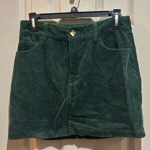 Forever 21 Dark Green Corduroy Skirt